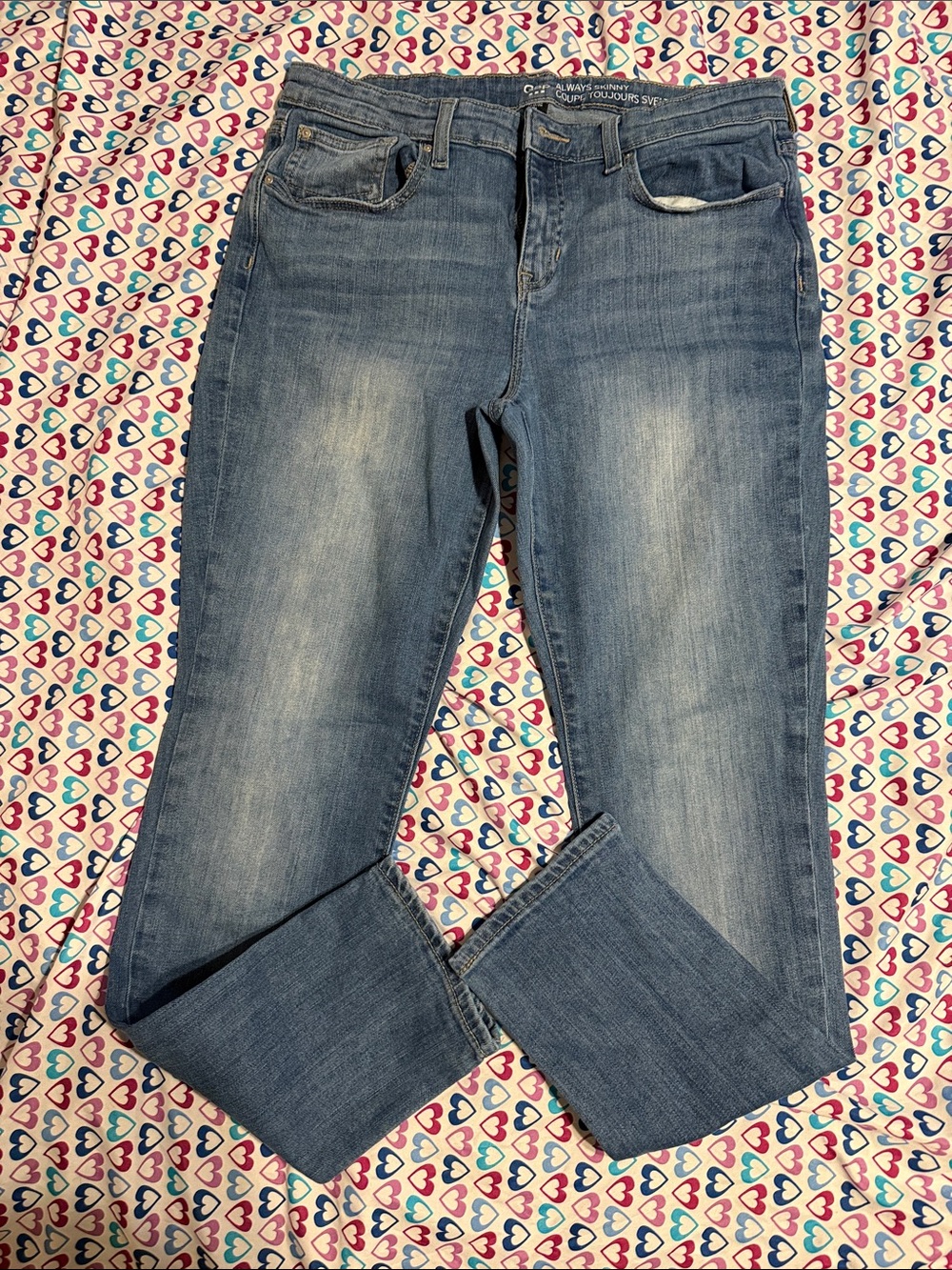 GAP Light Blue Skinny Jeans - Faded Stretch Denim